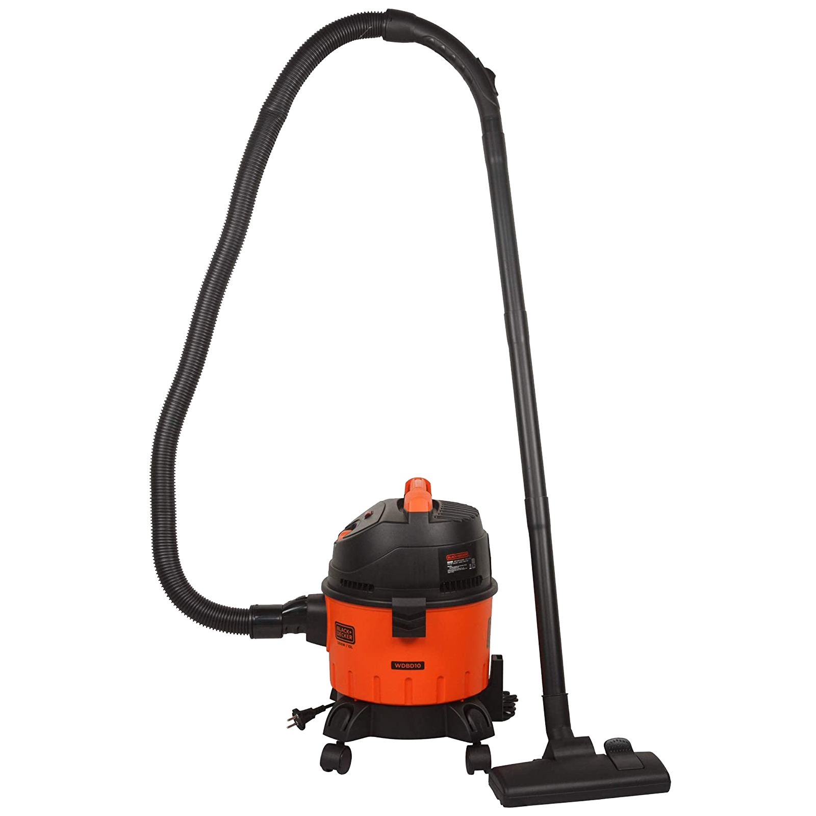 BLACK DECKER 1200 Watts Wet Dry Vacuum Cleaner WDBD10 IN Orange